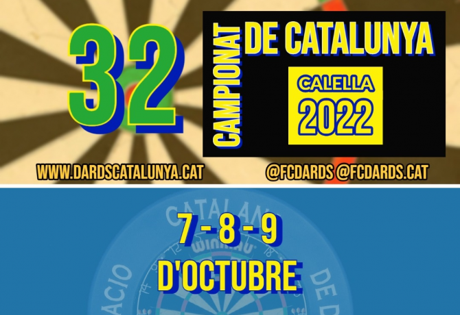 32è Campionat de Catalunya de Dards: última hora i TV