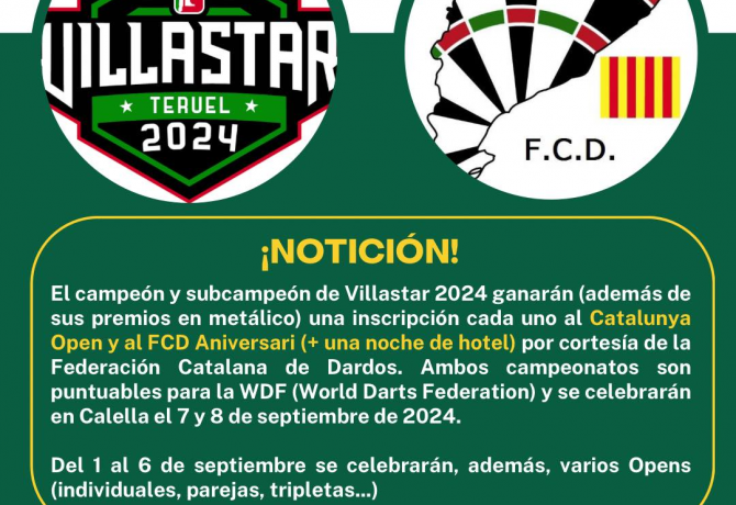 FCDards en el XIII Open de dardos Villastar 2024
